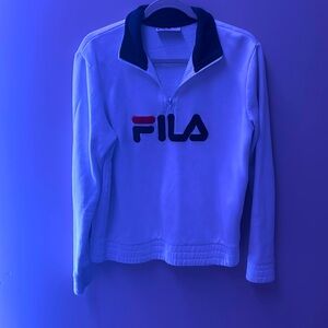White FILA quarter zip